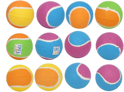 Quick p 2.7inch Cricket Tennis Ball(Kids, Pack of 12, Multicolor)