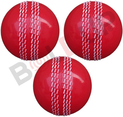 BOLDUP Cricket Rubber Synthetic Ball i10 Best for Cricket Practice Cricket Rubber Ball(Standard, Pack of 3, Red)