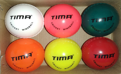 TIMA Cricket Windball Training Cricket Ball (Pack of 6) Cricket Tennis Ball(Standard, Pack of 6, Multicolor)
