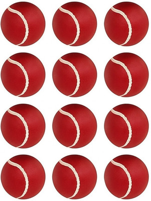coscocricket Royal Industries Power Serve Red Pack of 12 Cricket Rubber Ball(Standard, Pack of 12, Red)