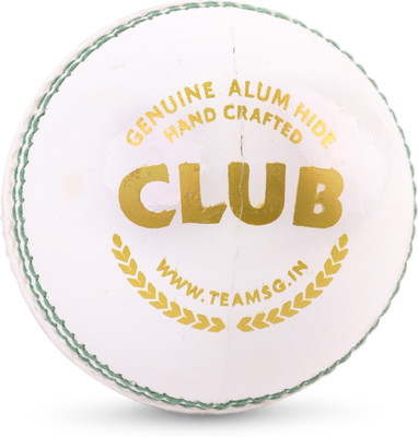 SG CRICKET LEATHER BALL_CLUB Cricket Leather Ball(Standard, Pack of 1, White)