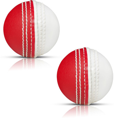 Heega i-30 Cricket Synthetic Ball(Standard, Pack of 2, Red, White)