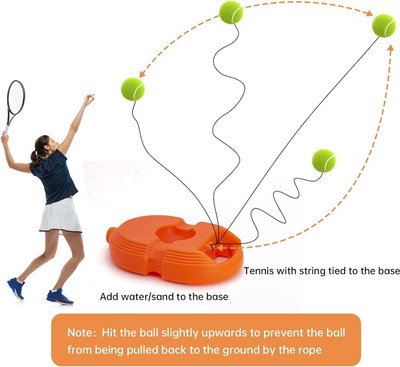 Space Age Tennis Trainer Ball with 1 String for Self-Pracitce Portable Tennis Ball(Standard, Pack of 1, Multicolor)