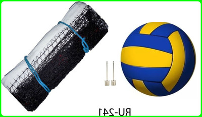 Y2M New_Amazing Quality Volleyball With 2 Needle and Net Nylon DP-241 Volleyball - Size: 4(Standard, Pack of 2, Blue, Yellow)