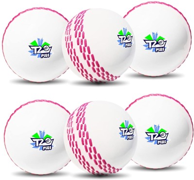 Jaspo T-20 Plus Practice Cricket Ball/Wind Balls for - Indoor & Outdoor Street & Beach Cricket Synthetic Ball(Pack of 6, White)