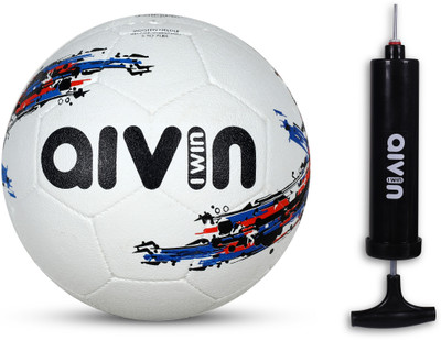 AIVIN Combo Pack of Strong Football & Ball Pump Football - Size: 5(Standard, Pack of 2, White)