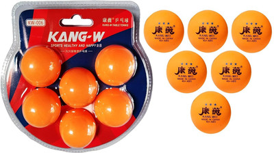 UDKI High Performance 3 Star Table Tennis Balls | Advanced 40+mm Ping Pong Table Tennis Ball(Standard, Pack of 6, Orange)