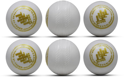 TrofT Plastic Ball White Non Toxic Pack of 6 (30 Gm Per Ball) Cricket Training Ball(Standard, Pack of 6, White)