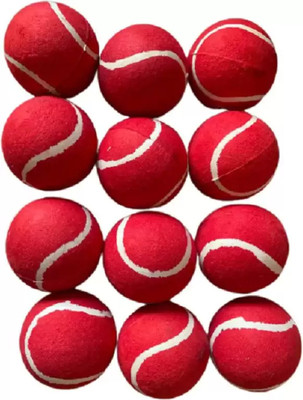 raposports Cotton Tennis Ball Cricket Ball Red Color Cricket Tennis Ball(Kids, Pack of 12)