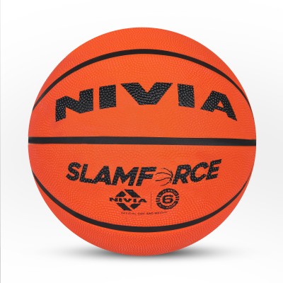 NIVIA SLAMFORCE Basketball - Size: 6(Pack of 1, Orange)