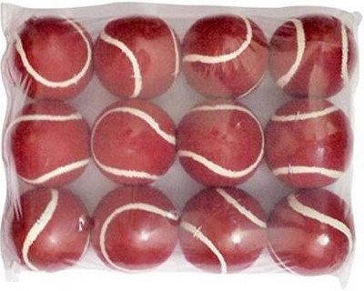 gamers hub Premium red tennis ball pack 12 Cricket Tennis Ball(Standard, Pack of 12, Red)