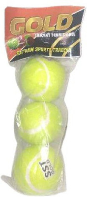 gamers hub SST GOLD Cricket Tennis Ball(Standard, Pack of 3)