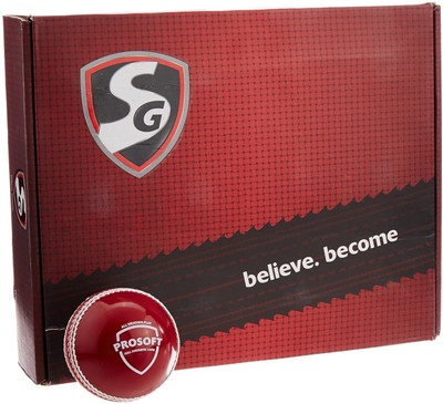 SG Prosoft Rubber Ball Cricket Synthetic Ball(Standard, Pack of 12, Red)