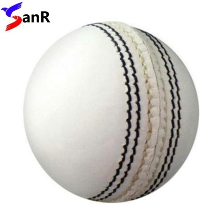 SanR White Cricket Leather Ball 2 piece Pack of 1 Cricket Leather Ball(Standard, Pack of 2, White)