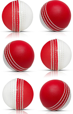 Heega i 30 Cricket Synthetic Ball(Standard, Pack of 6, Red, White)