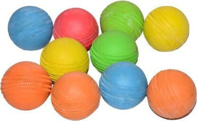 gamers hub Tennis Rubber Light Weight Ball - Pack of 10 Cricket Tennis Ball(Standard, Pack of 10, Multicolor)