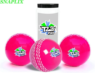 Snaplix Wind Ball Force X – Strong Build, Long Lasting Cricket Synthetic Ball(Standard, Pack of 3, Pink)
