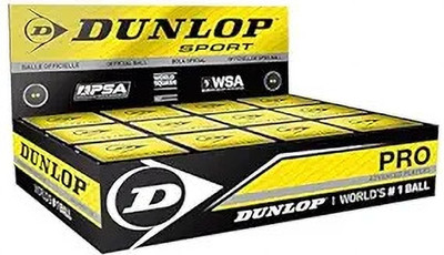 VECTOR X Dunlop Pro Double Dot Rubber Squash Ball Pack of 12 Squash Ball Squash Ball(Standard, Pack of 12, Black)