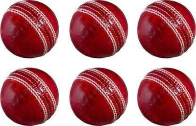 EXTREME FIT Red 4 piece genuine leather cricket ball for tournament Cricket Leather Ball(Standard, Pack of 2)