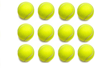 Quick p QUICK PICK Heavy Duty Light Green Tennis Ball Cricket Tennis Ball(Standard, Pack of 12)