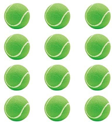 Foxsan Green 12 Tennis Ball(Standard, Pack of 12, Green)