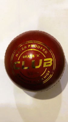 Peecock Corportation Cricket Leather Ball , Club Red Ball , Cricket 2Piece Ball Cricket Leather Ball(Standard, Pack of 1, Red)