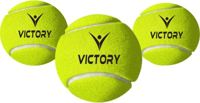 VICTORY Natural Rubber Medium Weight Cricket Tennis Balls ( Pack of 3 ) Cricket Rubber Ball(Pack of 3)