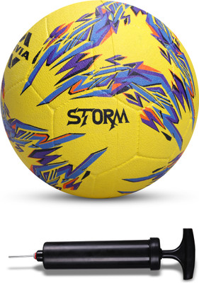 NIVIA Storm Moulded Football - Size: 5(Standard, Pack of 1, Yellow)