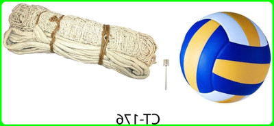 Y2M New_Superb Quality Volleyball With Cotton Net CT-176 Volleyball - Size: 4(Standard, Pack of 2, Blue, Yellow)