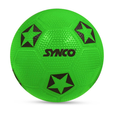 SYNCO Indoor Size 3_Home Play Soft PVC Football for Children(Pack of 1) Throw Ball - Size: 3(Standard, Pack of 1, Green)