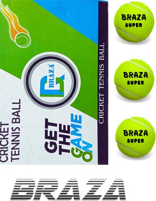 BRAZA SUPER LIGHT WEIGHT Cricket Tennis Ball(Pack of 6, Green)