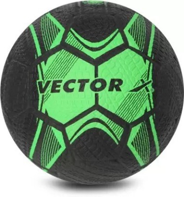 VECTOR X Street Soccer Rubber Moulded Football Football - Size: 5(Pack of 1, Black, Green)