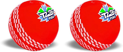 Jaspo T-20 Plus Practice Cricket Ball/Wind Balls for - Indoor & Outdoor Street & Beach Cricket Synthetic Ball(Standard, Pack of 2, Red)