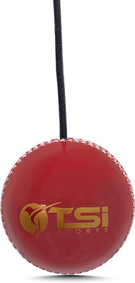 TSI SPORTS Practice-Red Cricket Hanging Ball Bumper Cricket Training Ball(Standard, Pack of 3, Red)
