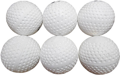 HOC White Field Hockey Ball Pack Of 6_ Hockey Ball(Standard, Pack of 6, White)