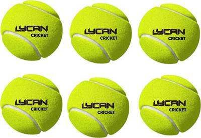 LYCAN cricket ball Cricket Tennis Ball(Standard, Pack of 6, Green)