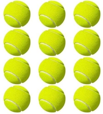 Radharani EnterPrises Tennis Ball Pack Of 12 Piece Cricket Tennis Ball Cricket Tennis Ball(Standard, Pack of 12, Green)