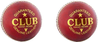 Pawanshut CRICKET LEATHER BALL 2 PIECE Cricket Leather Ball(Standard, Pack of 2, Red)
