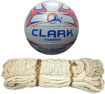 clark CL6 orange mashine volleybal size 4 with net Volleyball - Size: 4(Standard, Pack of 1)