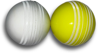 YKINN i10 WIND BALL Cricket Synthetic Ball(Standard, Pack of 2, Yellow, White)