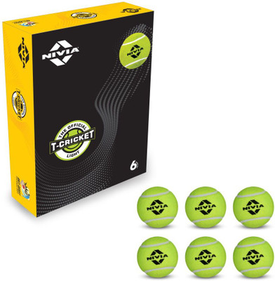 NIVIA Cricket Tennis Ball Light Weight (Pack of 6 Balls) Cricket Tennis Ball(Standard, Pack of 6)