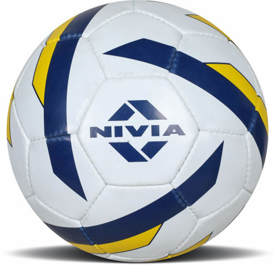 NIVIA Vega Football - Size: 5(Standard, Pack of 1, White, Yellow)