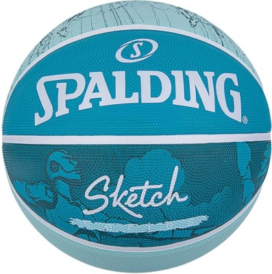 SPALDING Sketch Crack Ball 84380Z, Unisex, Basketball, Blue, 7, blue Basketball - Size: 7(Pack of 1)