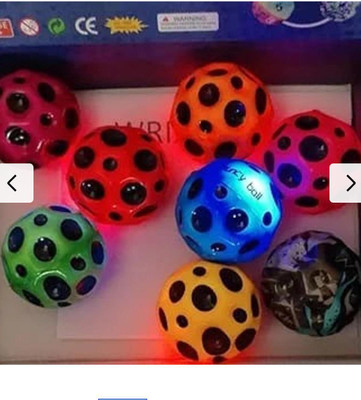 TOYTRY Space moon ball with flashing light,high bounce ball for kids Jumping Ball(Kids, Pack of 1, Multicolor)