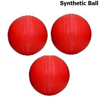 gamers hub Soft Rubber Ball |cricket Synthetic ball Red (Pack of 3, Red) Cricket Synthetic Ball(Standard, Pack of 3, Red)