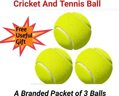 Vishnu Ji vvft931 Cricket Tennis Ball(Standard, Pack of 3, Green)
