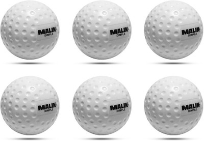 MALIK DIMPLE HOLLOW Hockey Ball(Standard, Pack of 6, White)