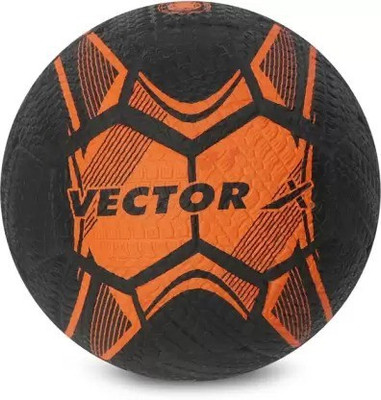 VECTOR X Street Soccer Rubber Moulded Football Football - Size: 5(Standard, Pack of 1, Black, Orange)