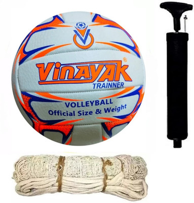 clark orange mashine 7y orange mashine volleyball with cotten net and air pump Volleyball - Size: 4(Standard, Pack of 3)