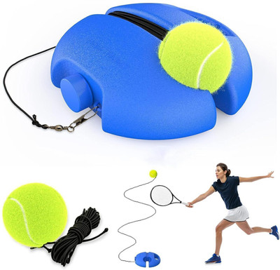 IDEALIMPACT Tennis Trainer Rebound Ball,Solo Tennis Training Equipment For Self-Pracitce Tennis Ball(Standard, Pack of 1, Yellow, Blue)